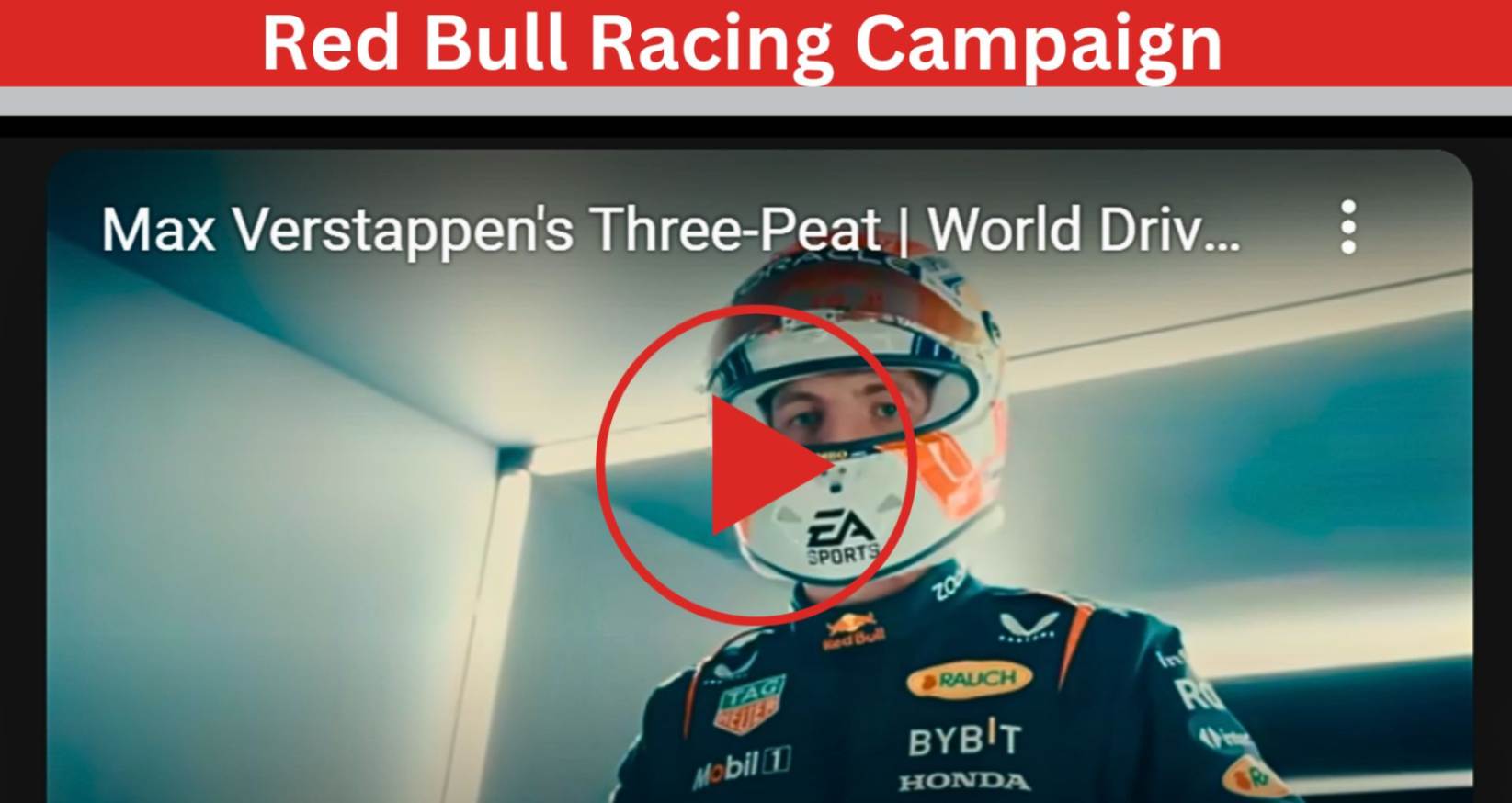 content marketing vs traditional marketing Red Bull Racing Campaign video